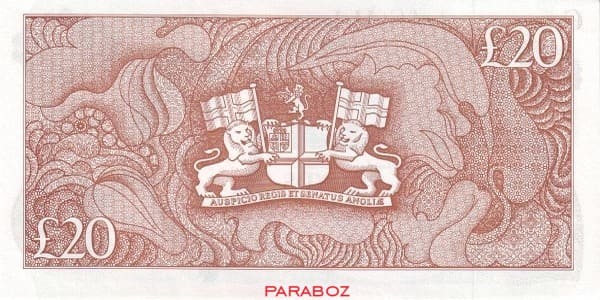 Saint Helena 20 SHP arka yüz