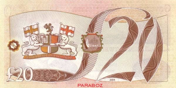 Saint Helena 20 SHP arka yüz