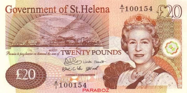 Saint Helena 20 SHP ön yüz