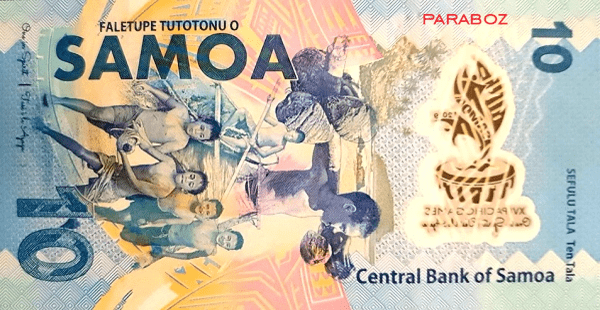 Samoa 10 WST arka yüz