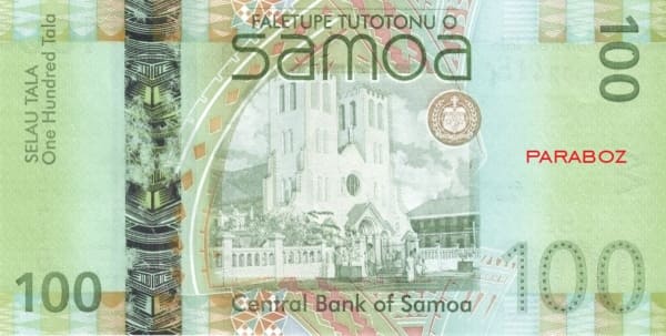 Samoa 100 WST arka yüz