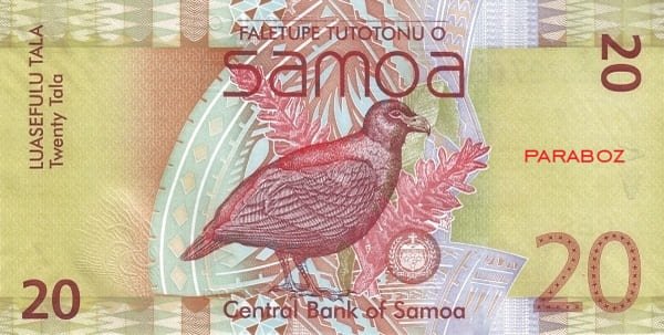 Samoa 20 WST arka yüz