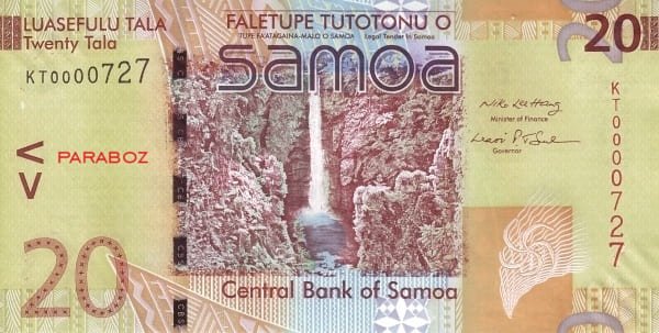 Samoa 20 WST ön yüz