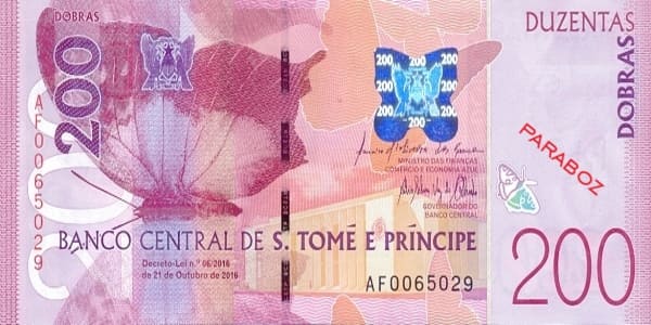 São Tomé ve Príncipe 200 SAO ön yüz