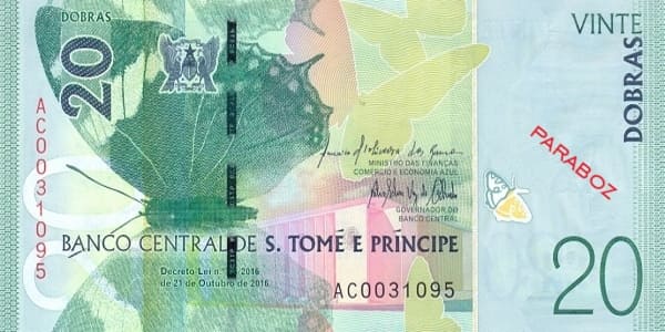 São Tomé ve Príncipe 20 SAO ön yüz