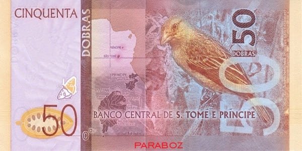 São Tomé ve Príncipe 50 SAO arka yüz