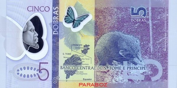São Tomé ve Príncipe 5 SAO arka yüz