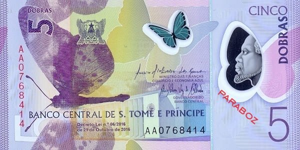 São Tomé ve Príncipe 5 SAO ön yüz