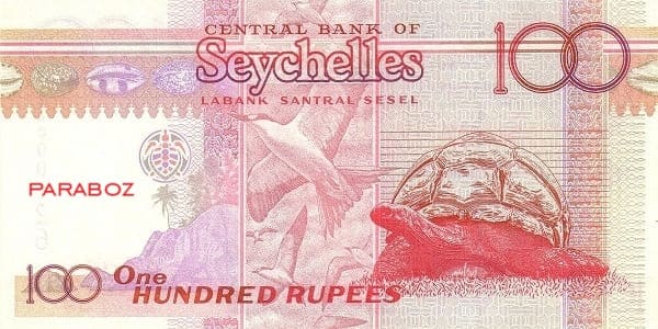 Seyşeller 100 SCR arka yüz