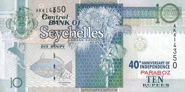 Seyşeller 10 SCR ön yüz
