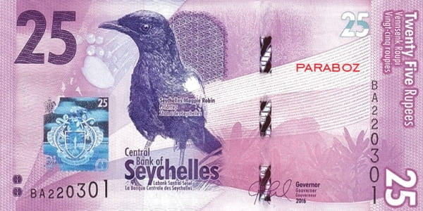 Seyşeller 25 SCR ön yüz