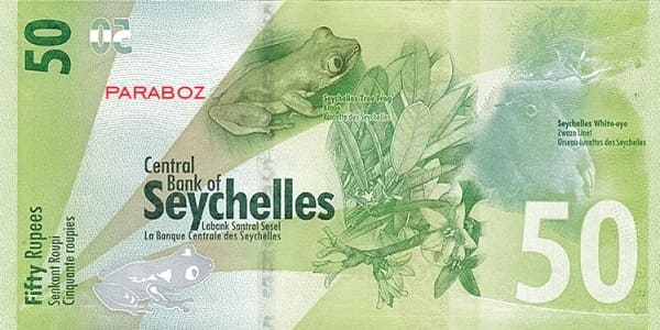 Seyşeller 50 SCR arka yüz