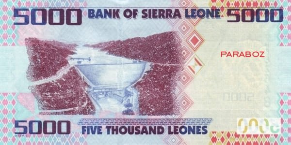 Sierra Leone 5 SLL arka yüz