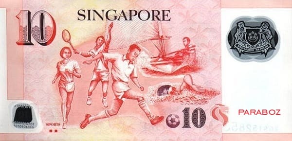 Singapur 10 SGD arka yüz