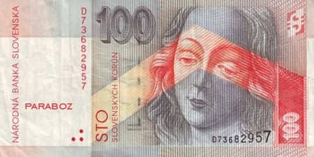 Slovakya Kronu 100 SKK ön yüz
