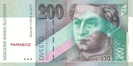 Slovakya Kronu 200 SKK ön yüz
