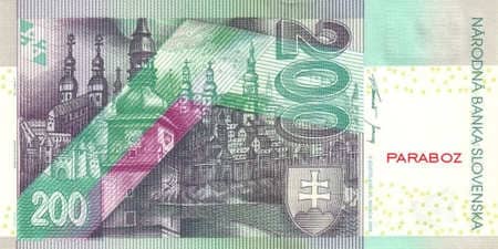 Slovakya Kronu 200 SKK arka yüz