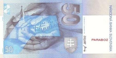Slovakya Kronu 50 SKK arka yüz