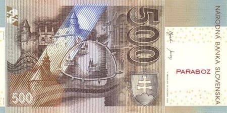 Slovakya Kronu 500 SKK arka yüz