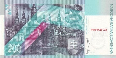 Slovakya Kronu 200 SSK arka yüz