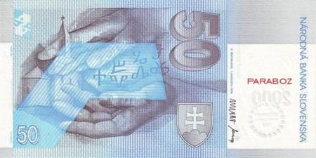 Slovakya Kronu 50 SSK arka yüz