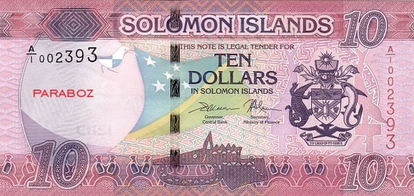 Solomon Adaları 10 SBD ön yüz