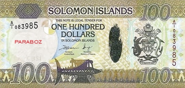 Solomon Adaları 100 SBD ön yüz