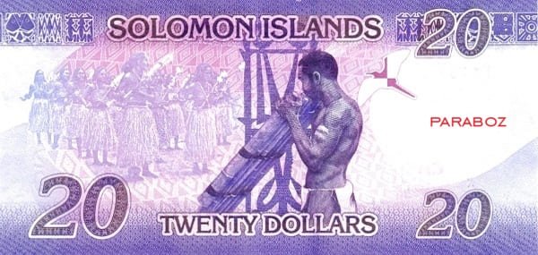 Solomon Adaları 20 SBD arka yüz
