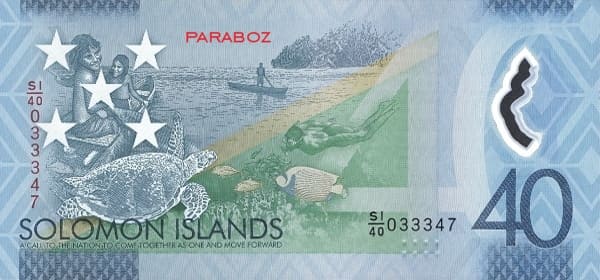 Solomon Adaları 40 SBD arka yüz