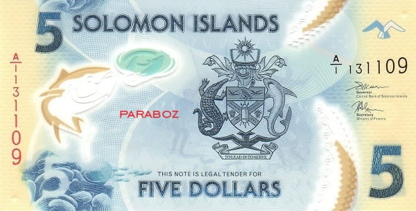 Solomon Adaları 5 SBD ön yüz