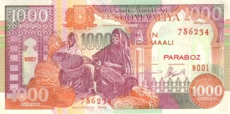 Somali 1.000 SOS ön yüz