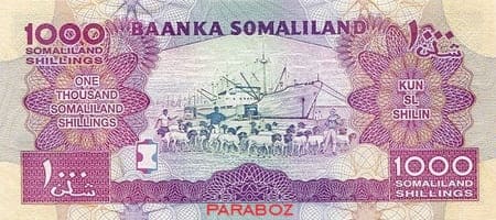 Somaliland 1.000 arka yüz