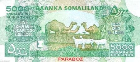Somaliland 5.000 arka yüz