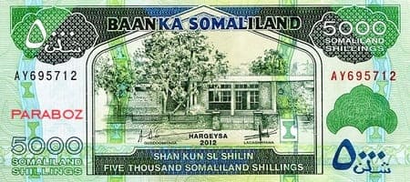 Somaliland 5.000 ön yüz