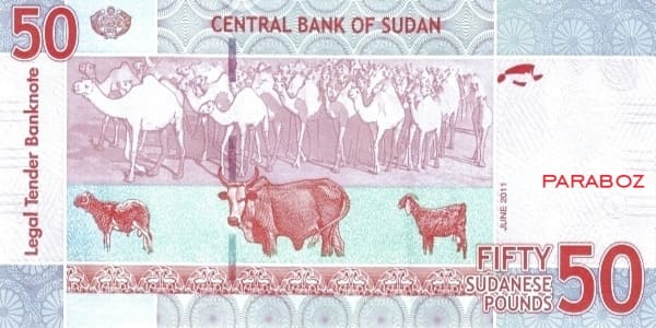 Sudan 50 SDG arka yüz