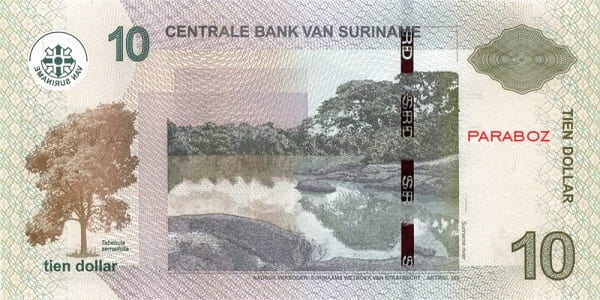 Surinam 10 SRD arka yüz