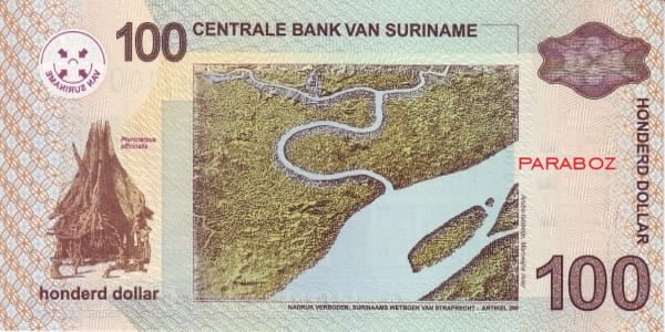 Surinam 100 SRD arka yüz
