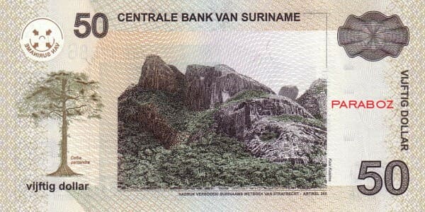 Surinam 50 SRD arka yüz