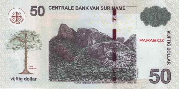 Surinam 50 SRD arka yüz