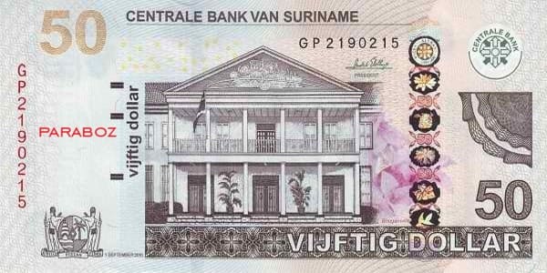 Surinam 50 SRD ön yüz