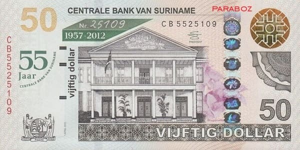 Surinam 50 SRD ön yüz