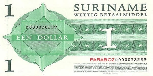 Surinam 1 SRD arka yüz