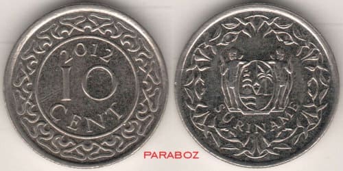 Surinam 10 SRD ön yüz