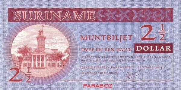 Surinam 0,5 SRD ön yüz
