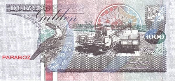 Surinam 1.000 SRD arka yüz
