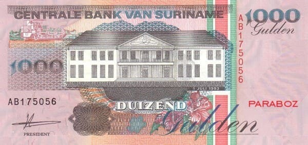 Surinam 1.000 SRD ön yüz