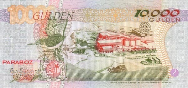 Surinam 10.000 SRD arka yüz