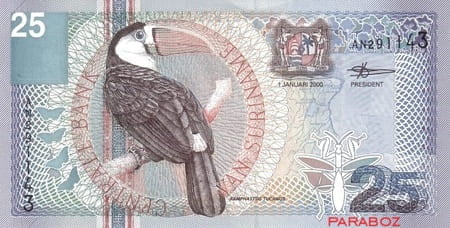 Surinam 25 SRD ön yüz