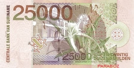 Surinam 25.000 SRD arka yüz