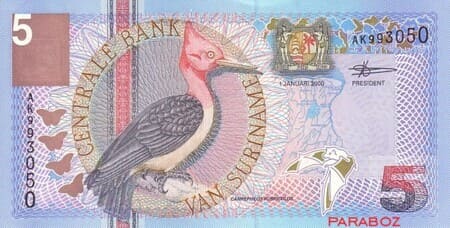 Surinam 5 SRD ön yüz